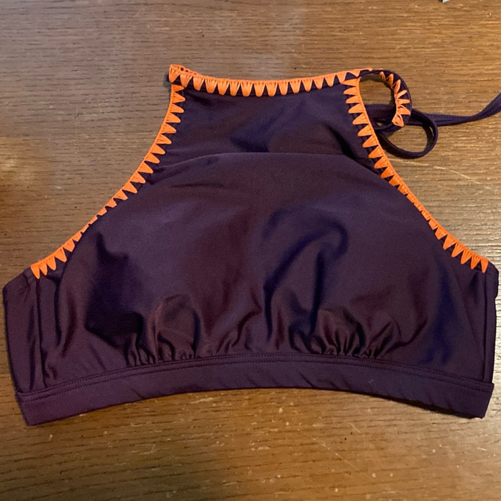 Purple and Orange Bikini Top